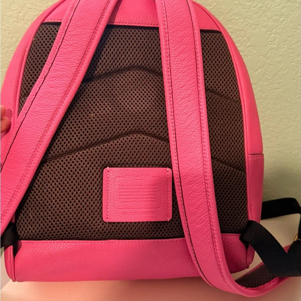 Coach Vibrant Pink Leather Backpack - Picture 11 of 11